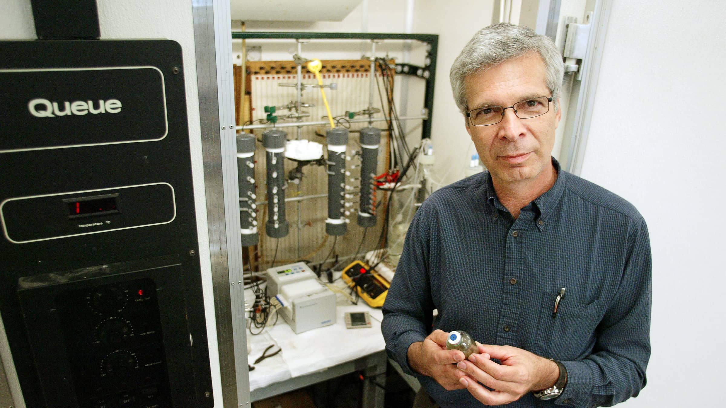 Professor Peter Jaffe in a laboratory