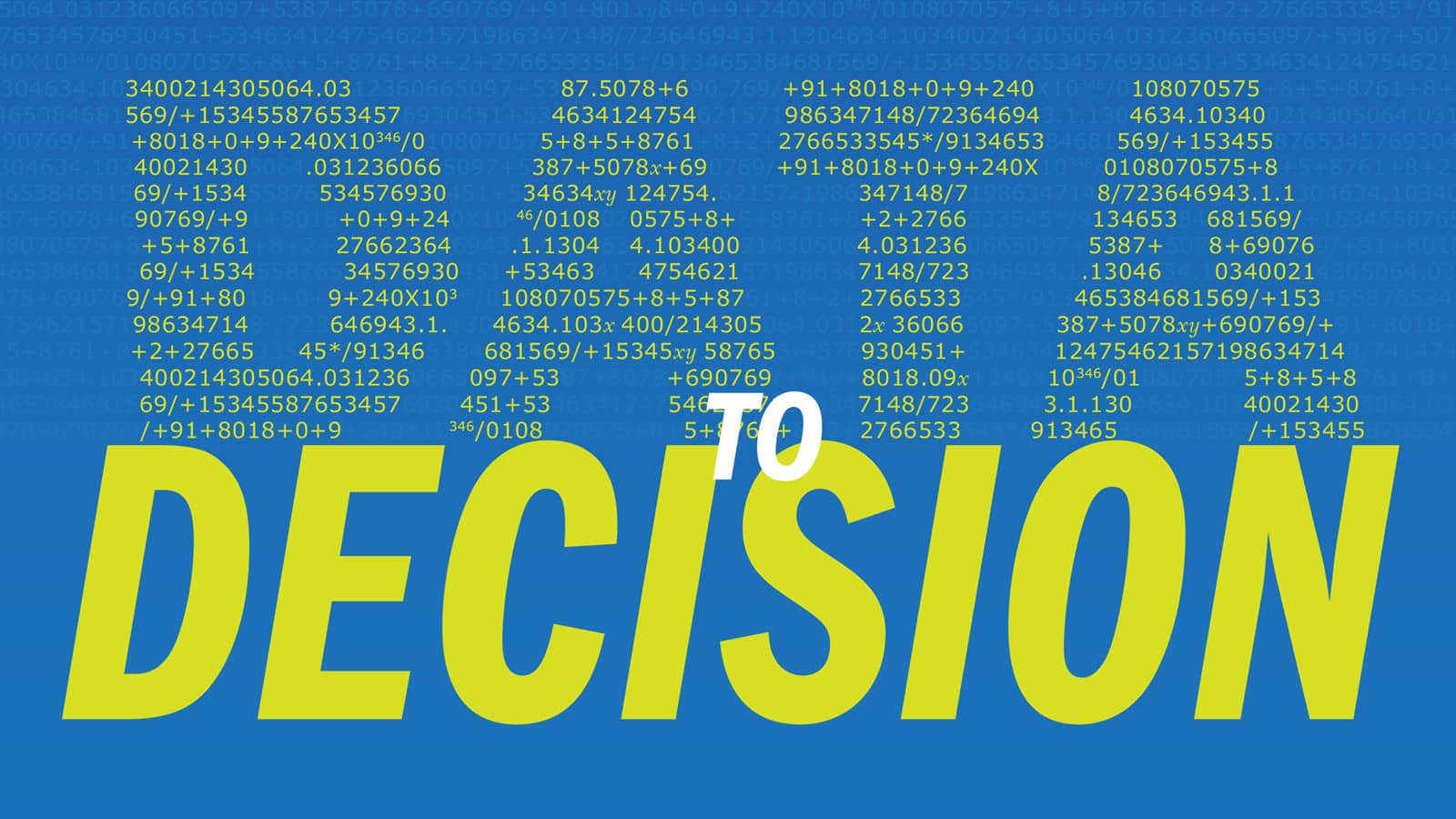 Cover image from E-Quad News, reading "From Data to Decision." The word "Data" is comprised of numerals and digits.