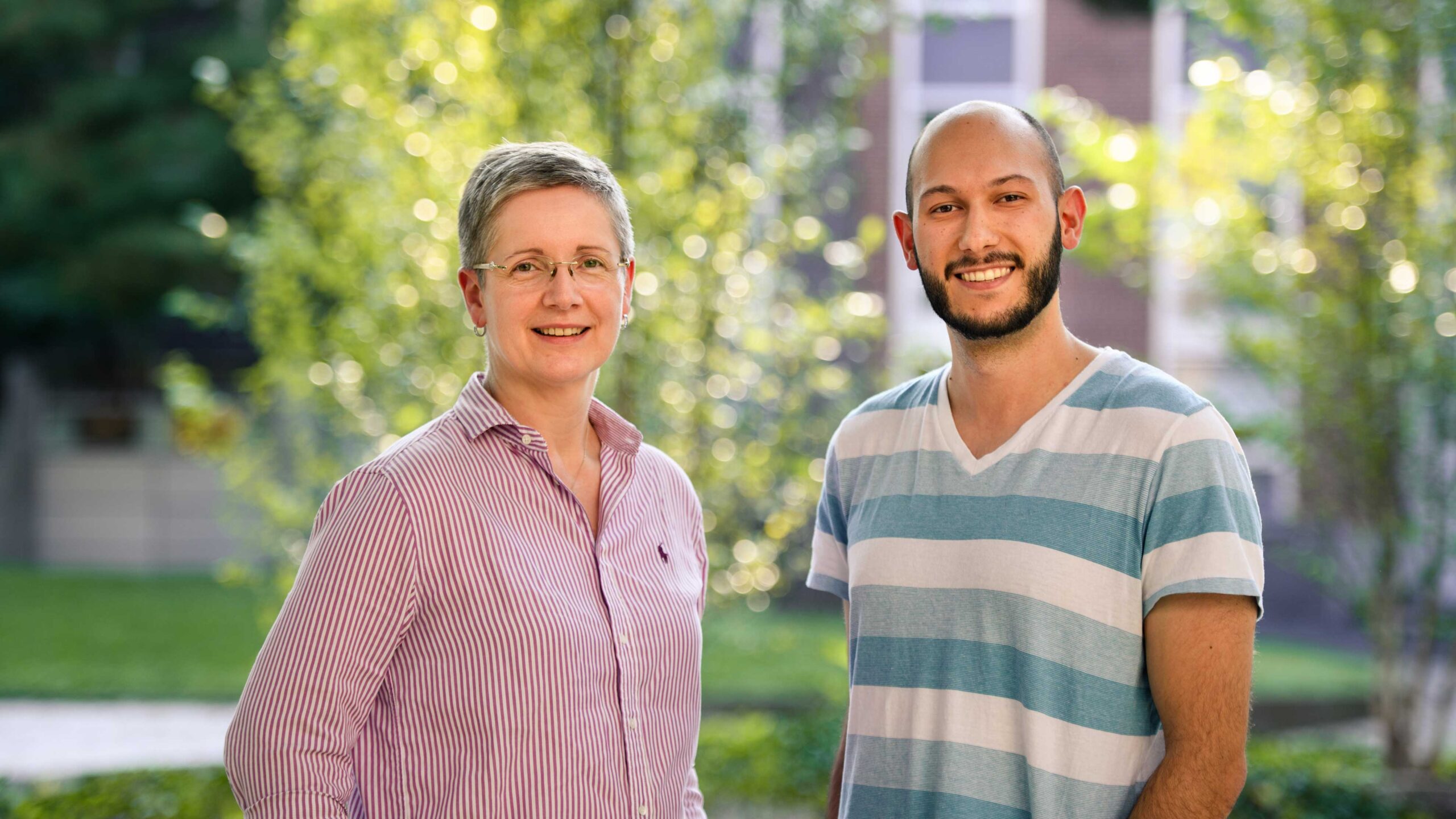 Professor Claire Gmachl and graduate student Andrew Shapiro