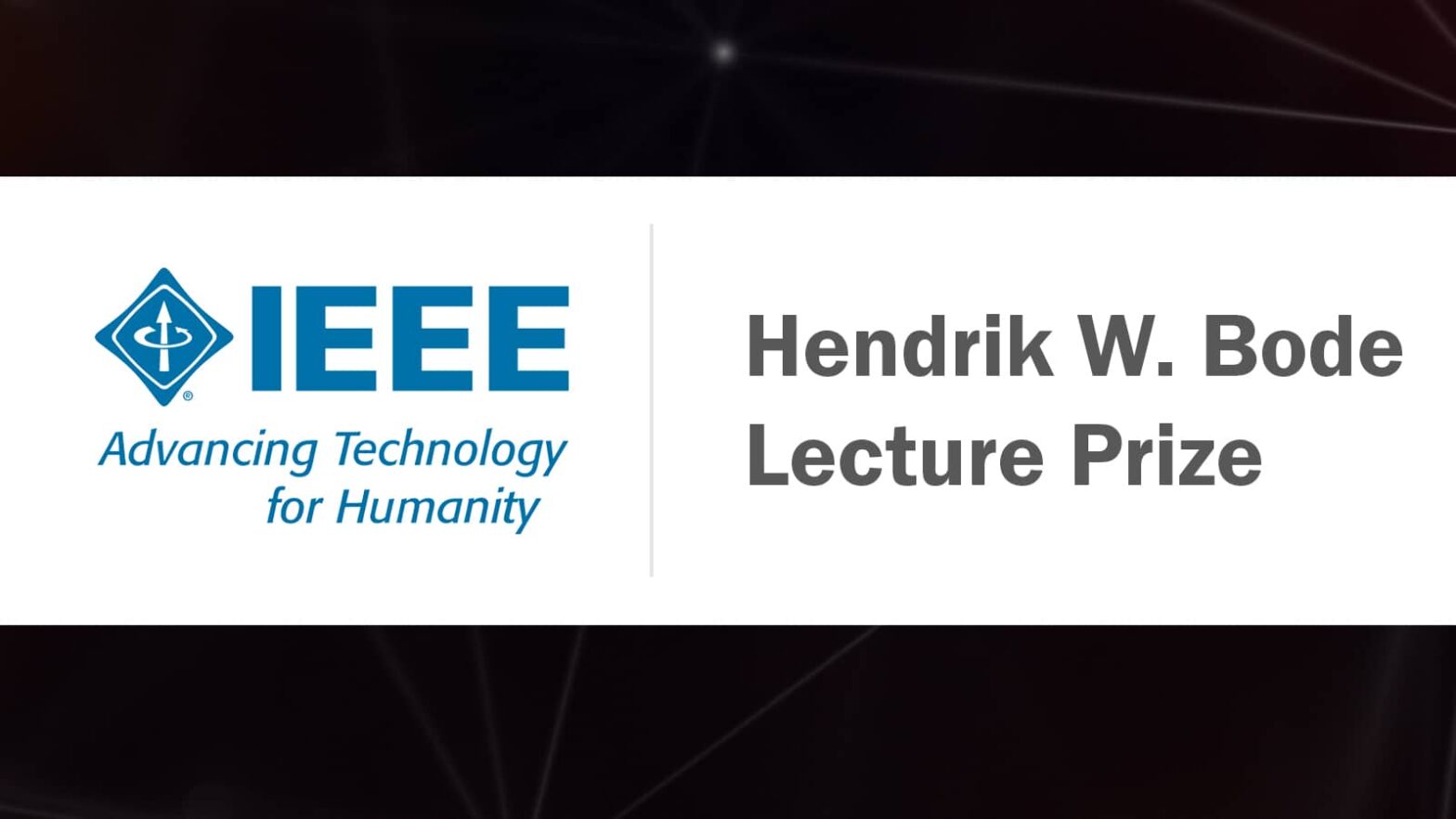 IEEE Henrdrik W. Bode Lecture Prize logo