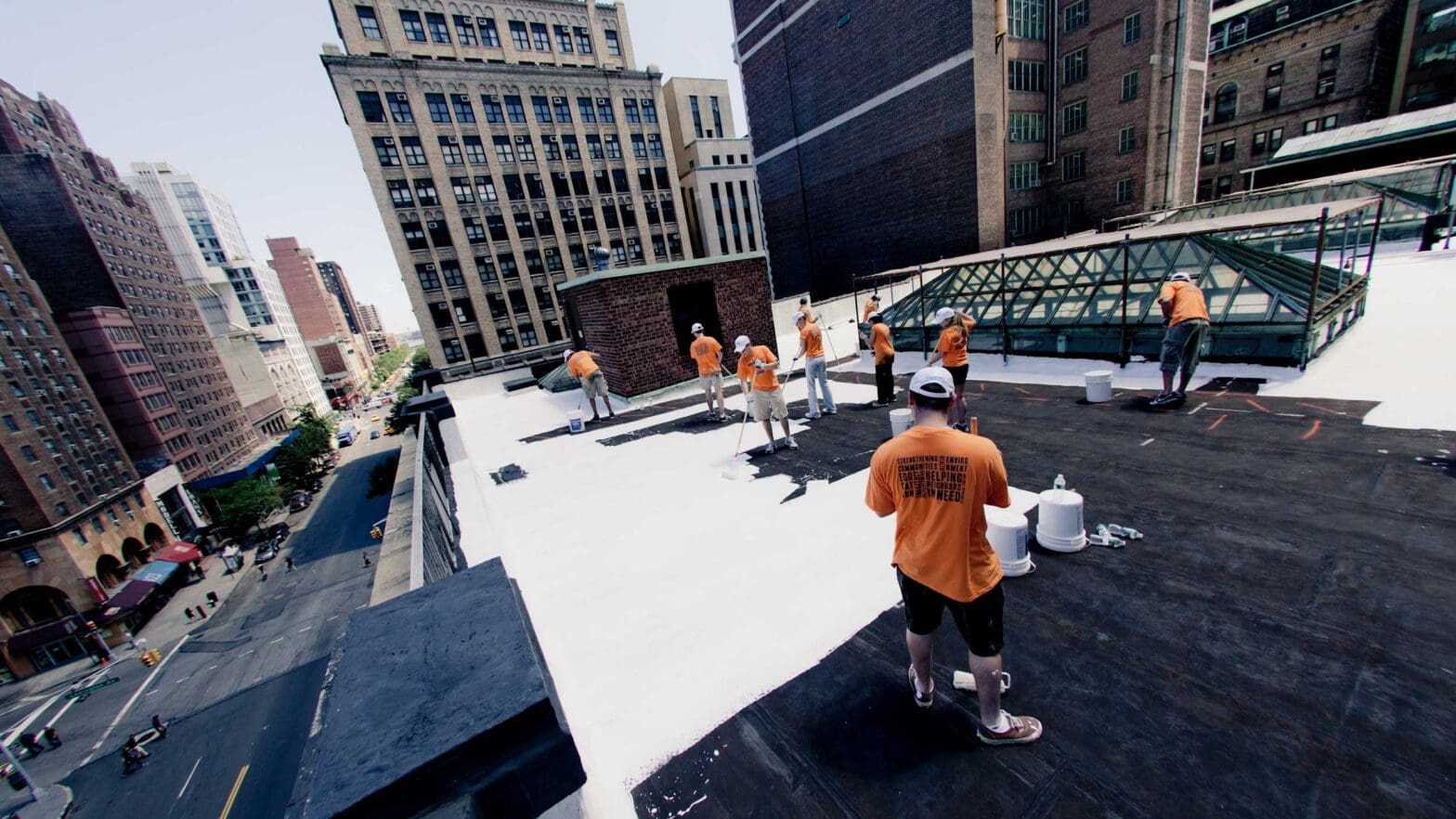 workers on a roof