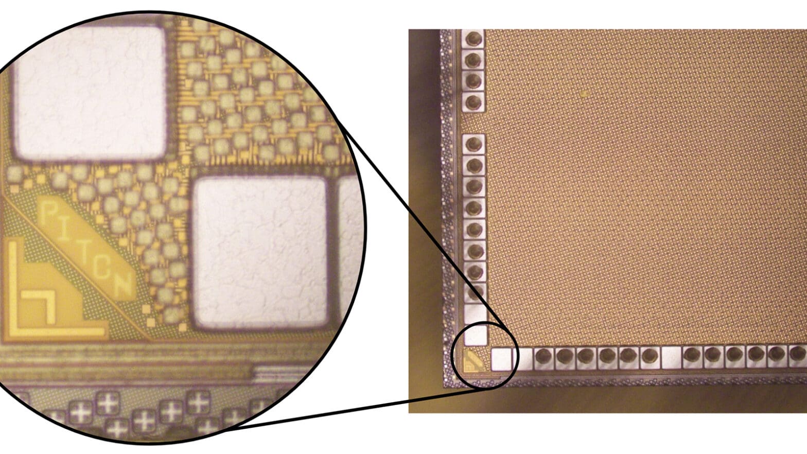 Microscope image of computer chip
