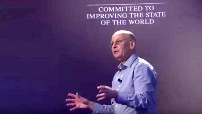 Yoram Singer during his presentation at Davos.