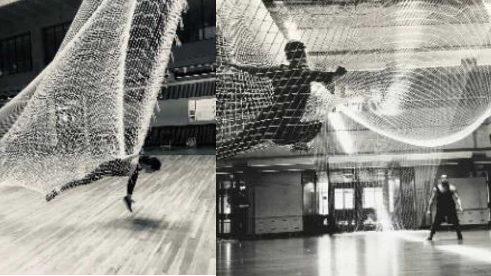 Dancers in a net