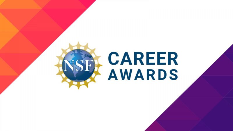 National Science Foundation logo with words "NSF CAREER AWARDS"