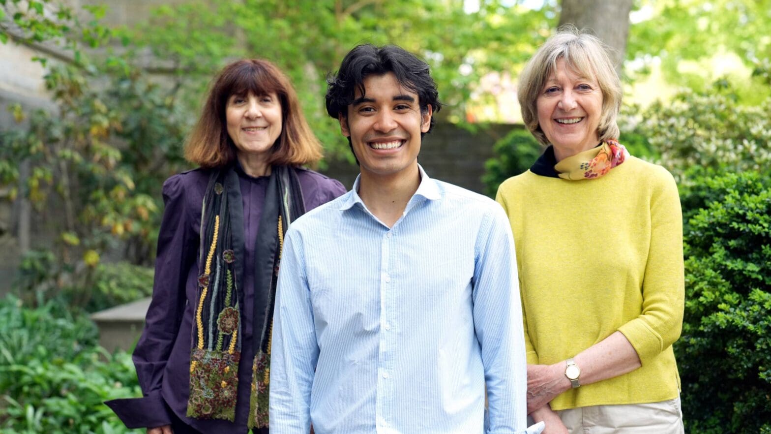 Fernando with his thesis advisers smiling