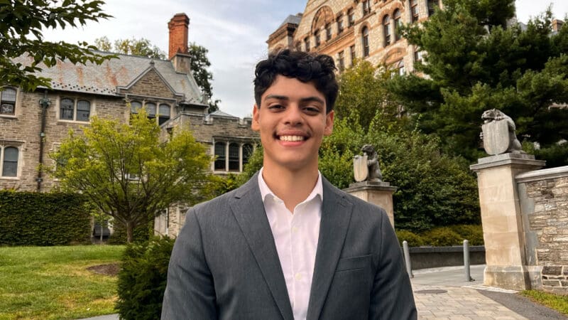 Photo of smiling student on Princeton University campus.