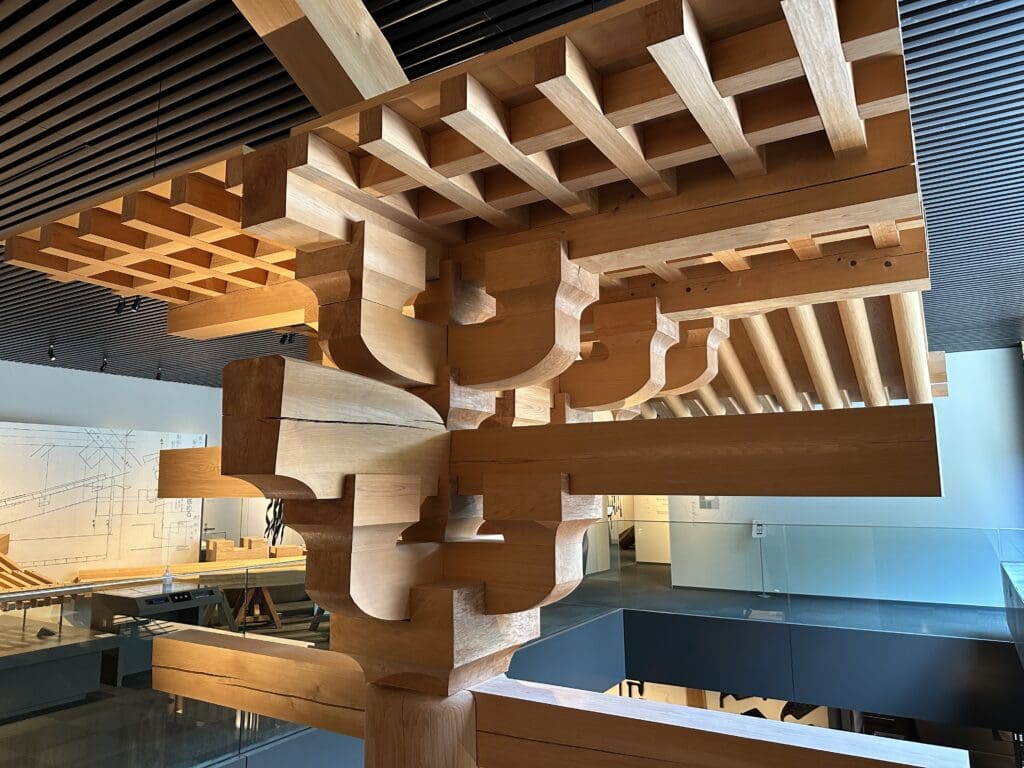 Timber joints create a resilient structure for modern buildings.