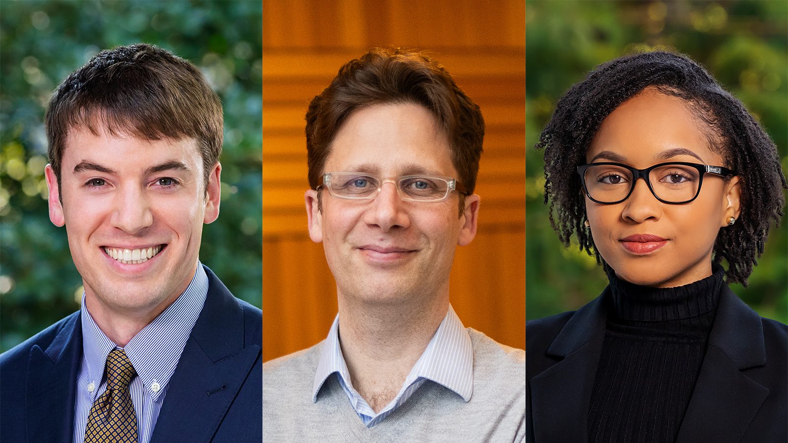 Head shots of Jonathan Conway, Tom Griffiths and Jerelle Joseph.