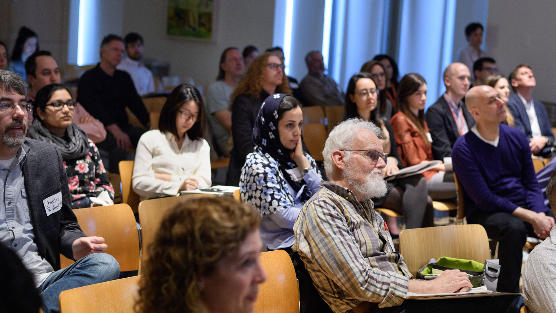 Audience members at the 2018 symposium of engineering and the arts